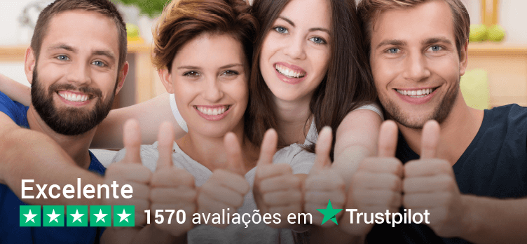  TEMOS A MELHOR REPUTAÇÃO DE ACORDO TrustPilot